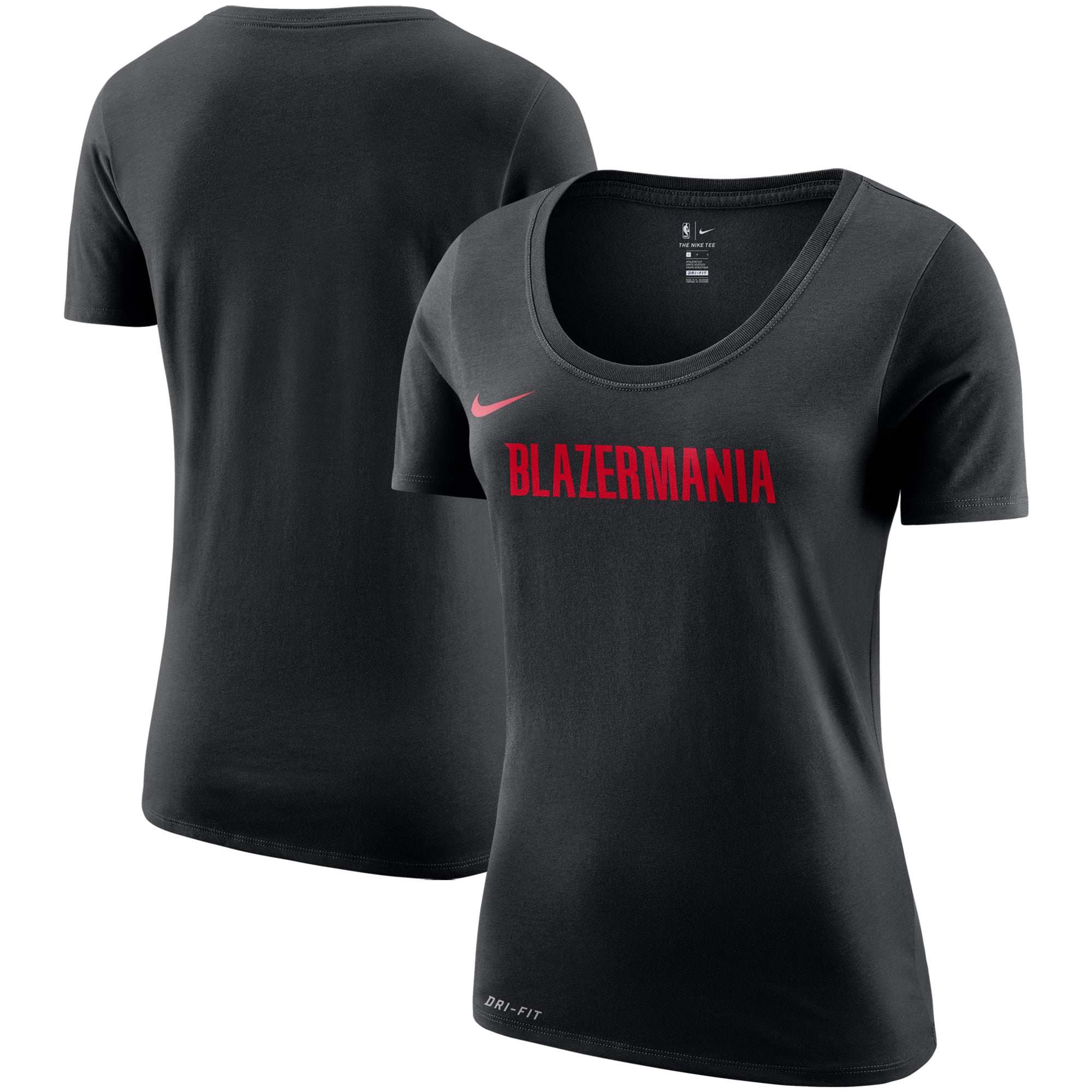 Portland Trail Blazers Nike Women's City Edition Performance Cotton Essential T-Shirt - Black