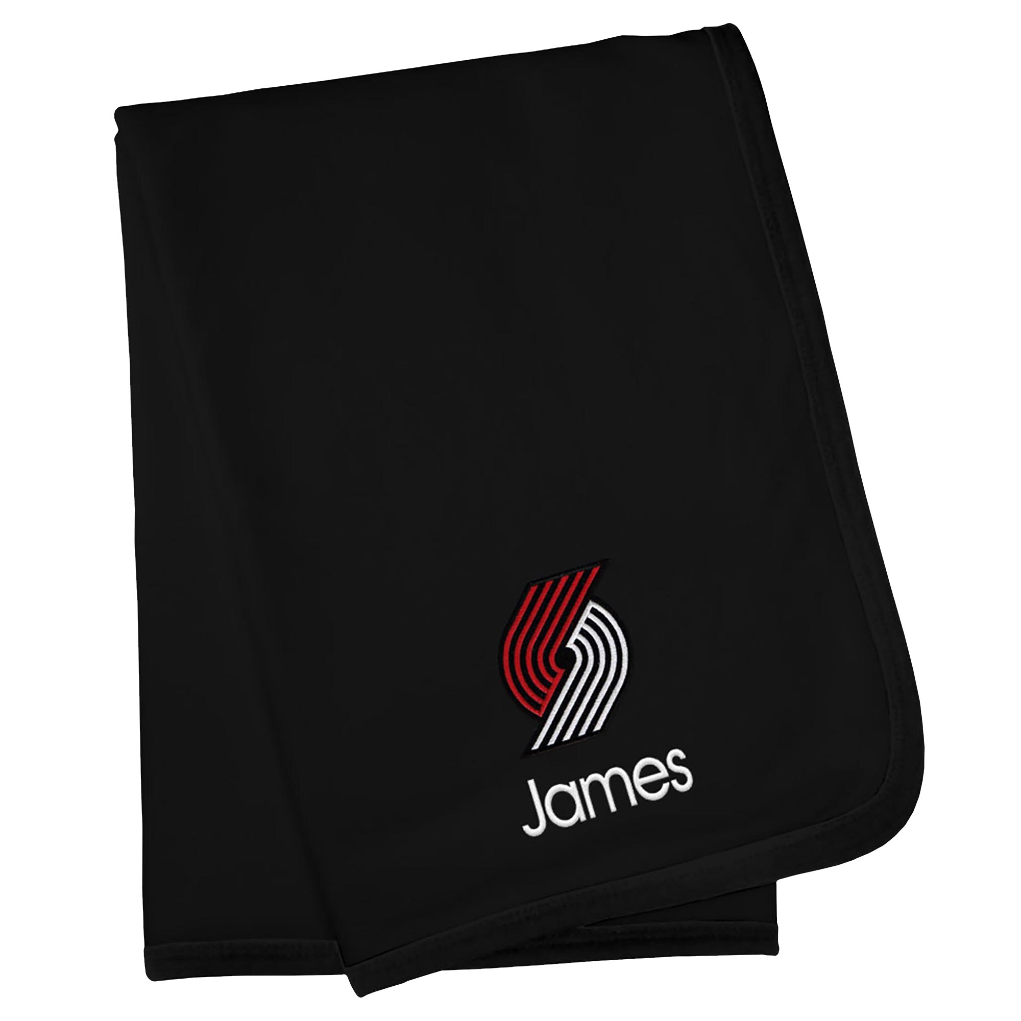 Portland Trail Blazers Infant Personalized Blanket - Black