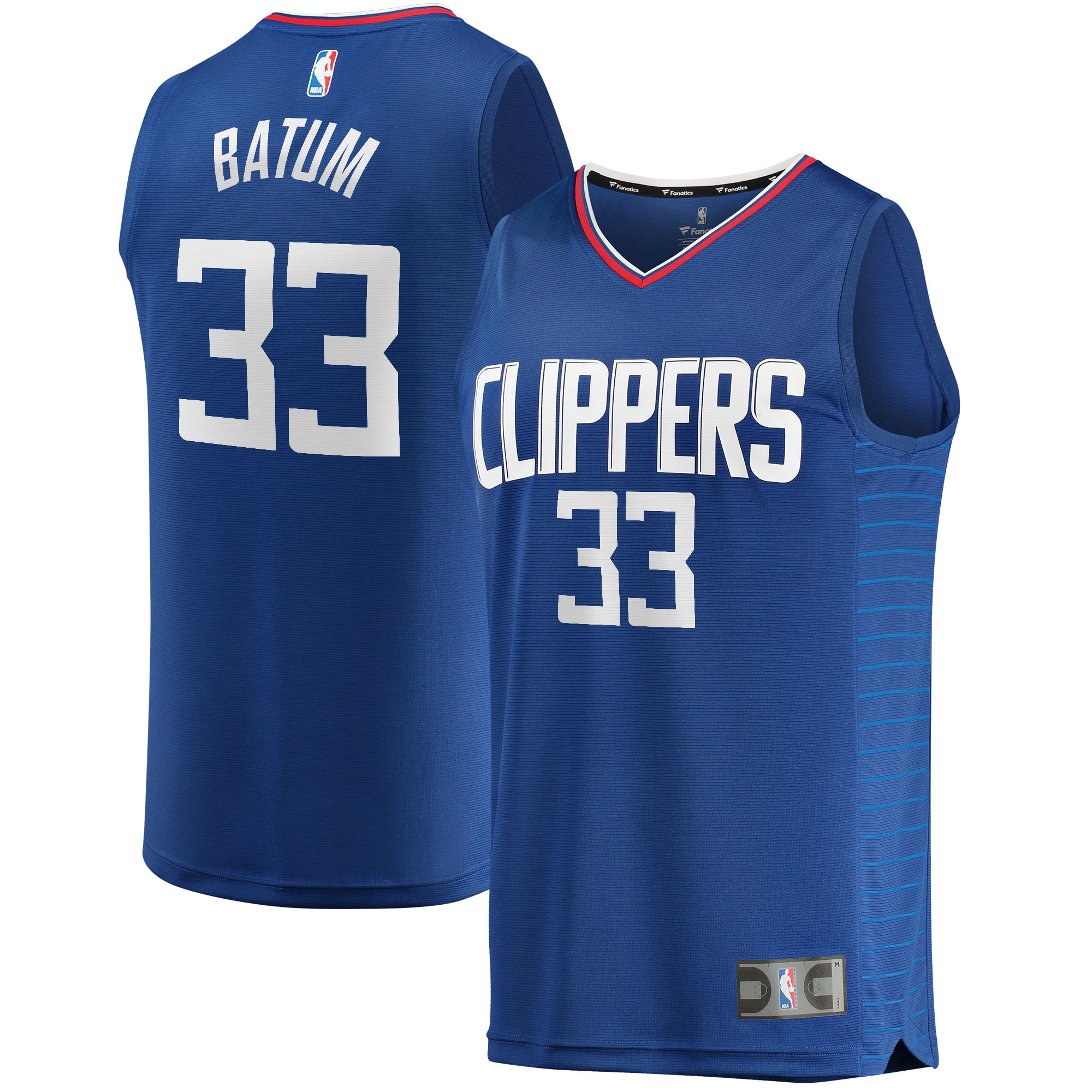 Men's Fanatics Branded Nicolas Batum Royal LA Clippers 2021/22 Fast Break Replica Jersey - Icon Edition