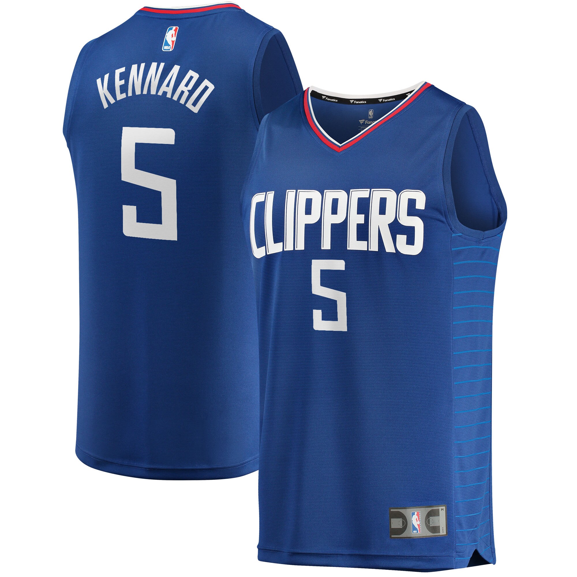 Men's Fanatics Branded Luke Kennard Royal LA Clippers 2021/22 Fast Break Replica Jersey - Icon Edition