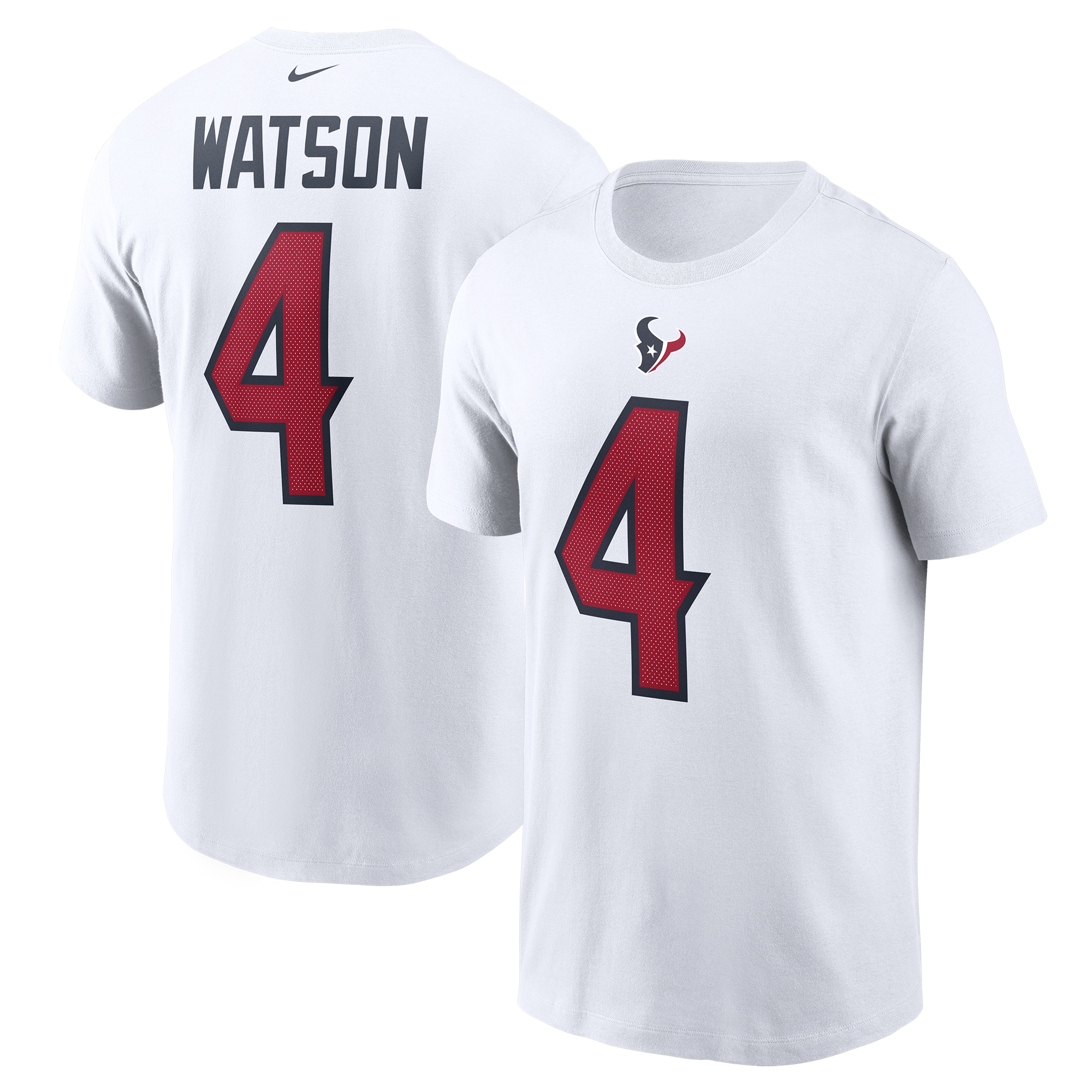Men's Nike Deshaun Watson White Houston Texans Name & Number T-Shirt