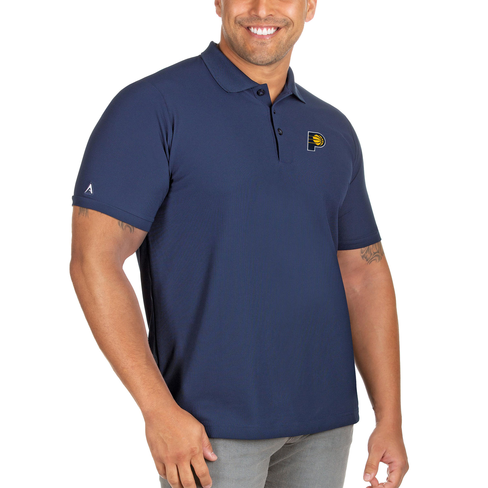Men's Antigua Navy Indiana Pacers Big & Tall Legacy Pique Polo