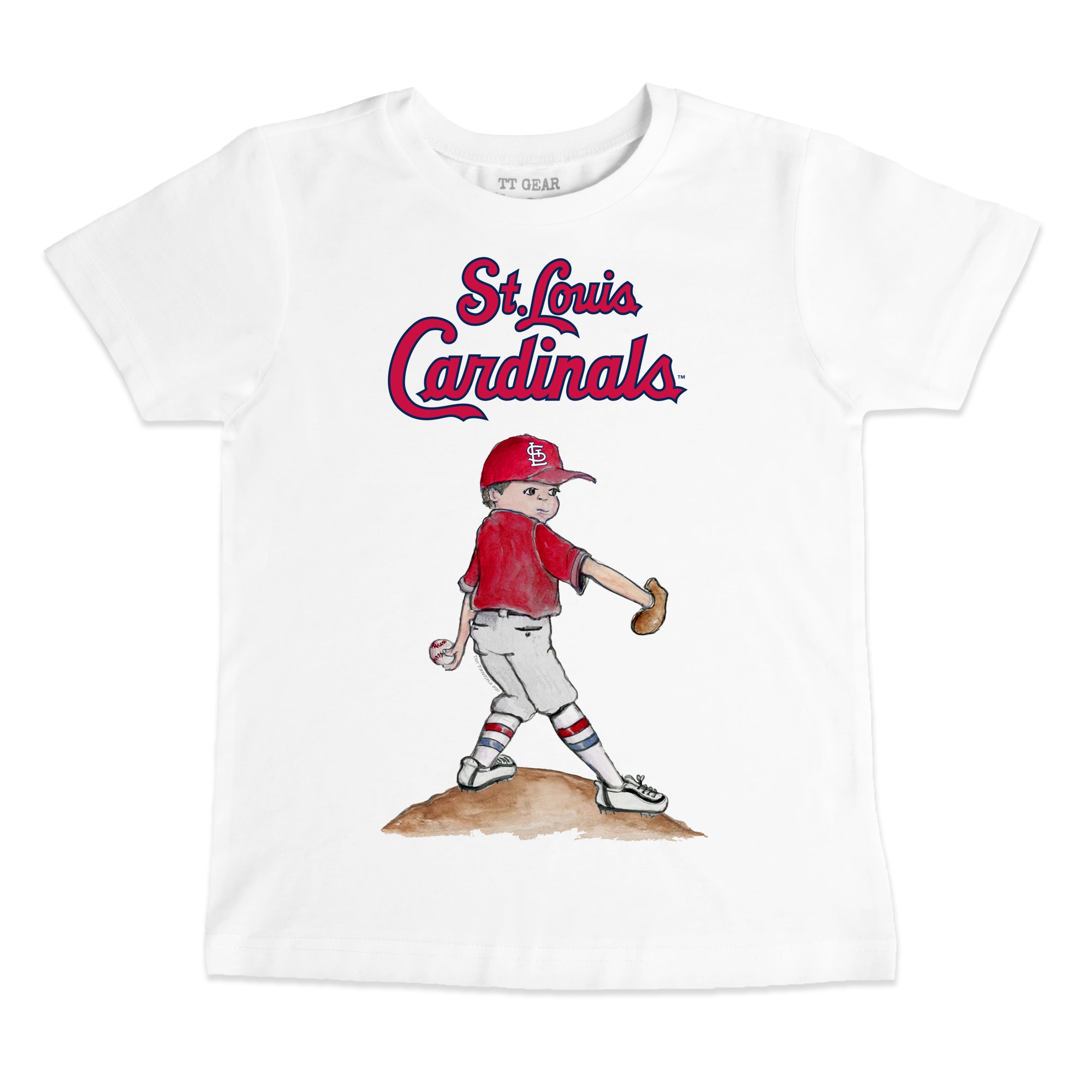 Youth Tiny Turnip White St. Louis Cardinals Clemente T-Shirt