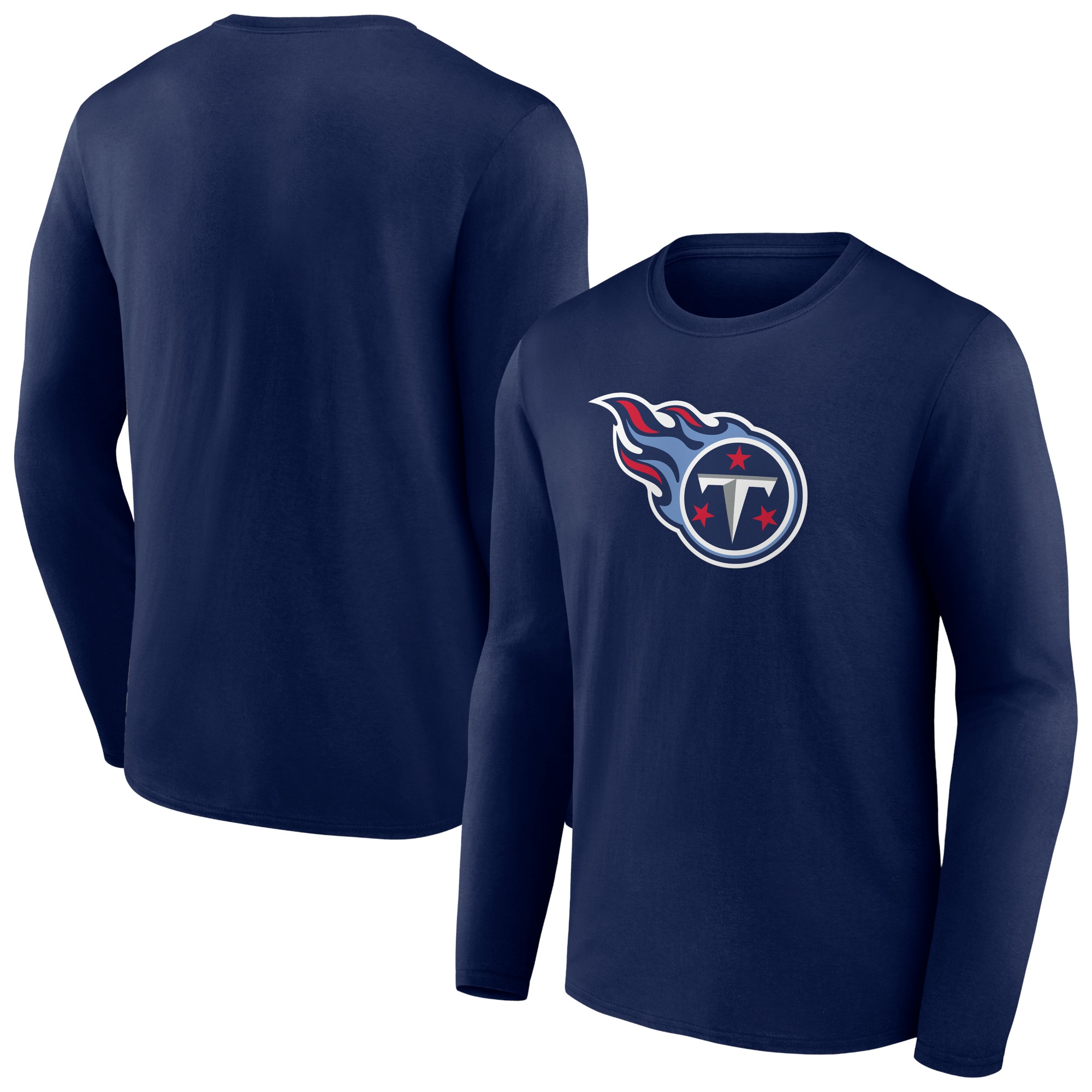 Men's Fanatics Branded Navy Tennessee Titans Primary Team Logo Long Sleeve T-Shirt