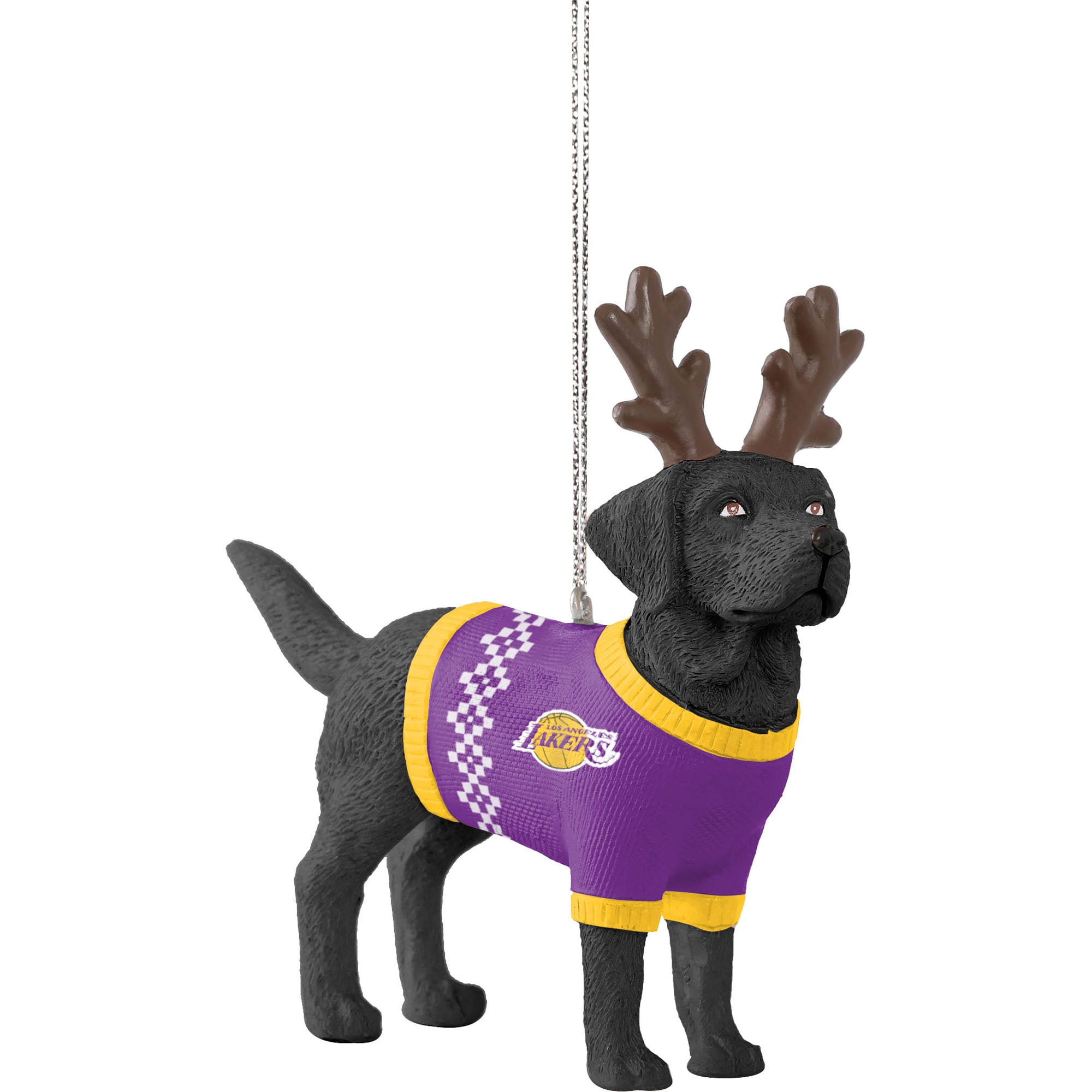 FOCO Los Angeles Lakers Black Lab Ornament