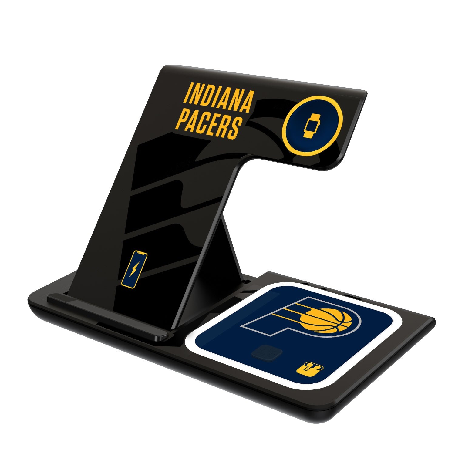 Indiana Pacers Monocolor Design 3-In-1 Wireless Charger
