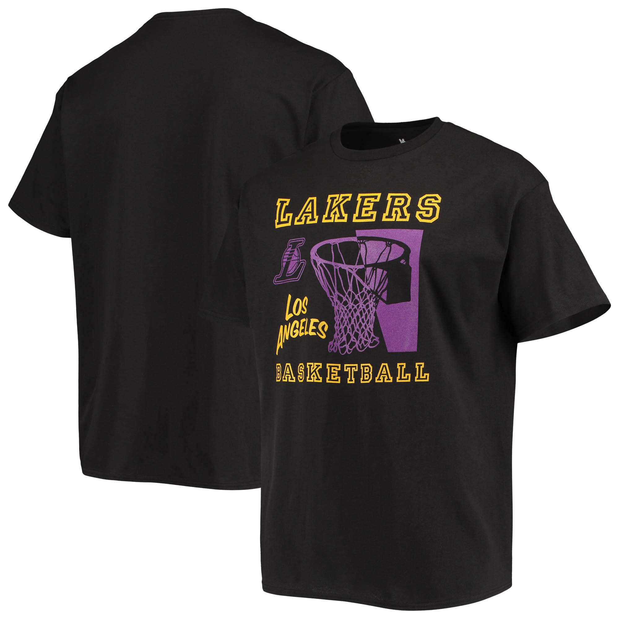 Men's Junk Food Black Los Angeles Lakers Slam Dunk T-Shirt