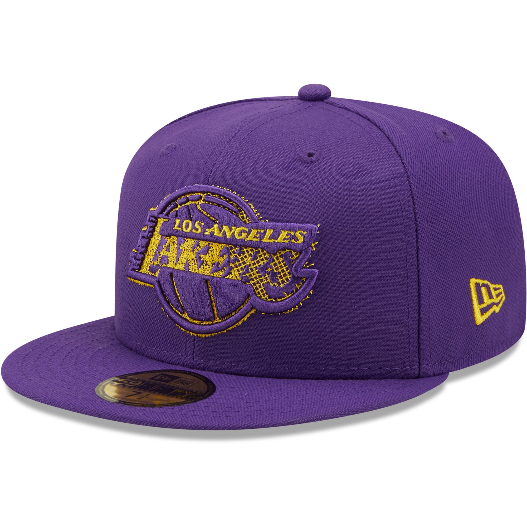 Men's New Era Purple Los Angeles Lakers Scored 59FIFTY Fitted Hat