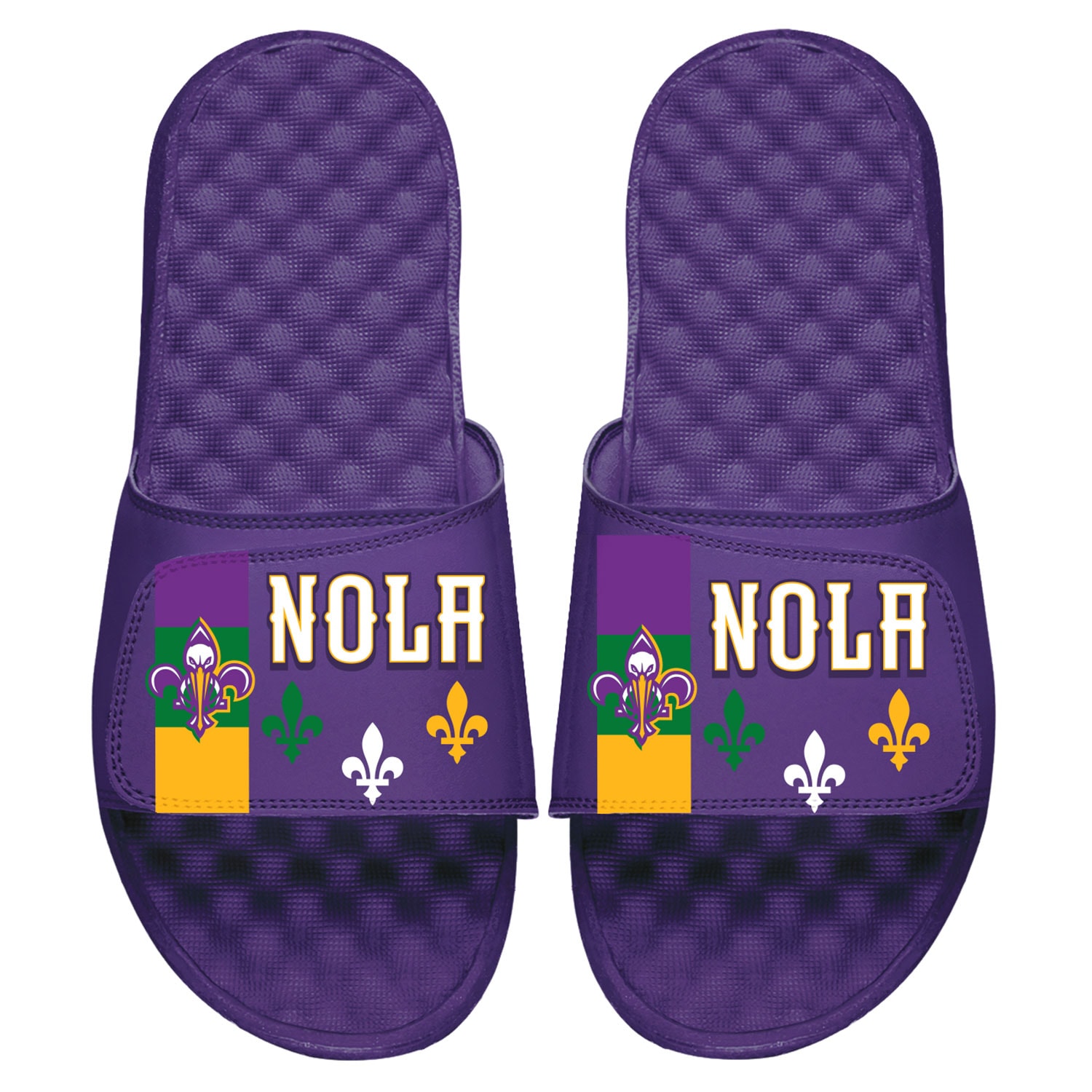 Youth ISlide Purple New Orleans Pelicans 2022/23 City Edition Collage Slide Sandals