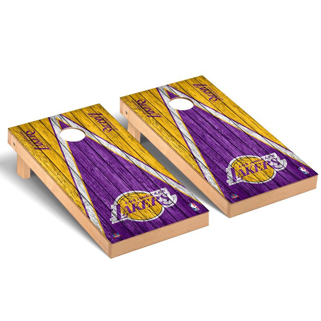 Los Angeles Lakers 2' x 4' Weathered Cornhole Game Set