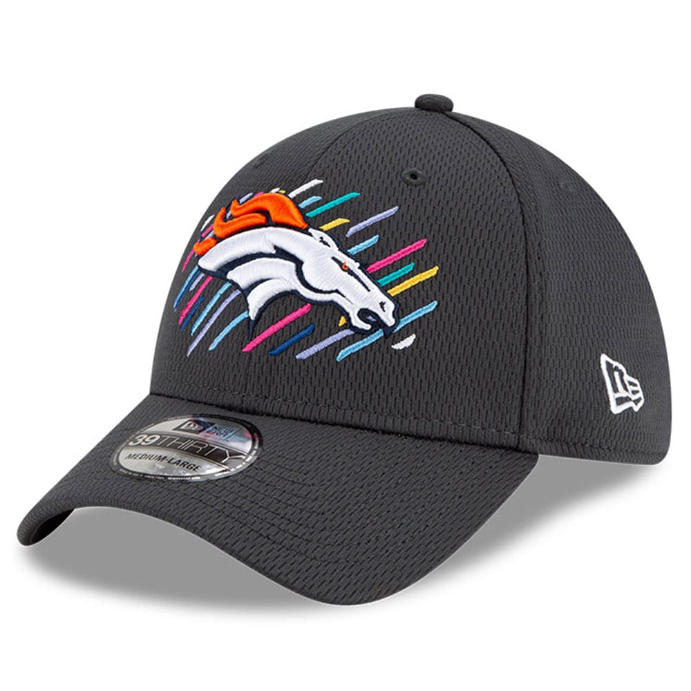 Men's New Era Charcoal Denver Broncos 2021 NFL Crucial Catch 39THIRTY Flex Hat