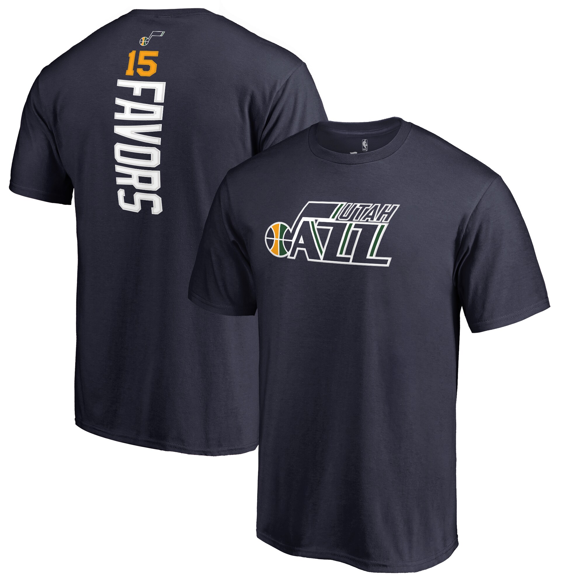 Men's Derrick Favors Navy Utah Jazz Backer T-Shirt