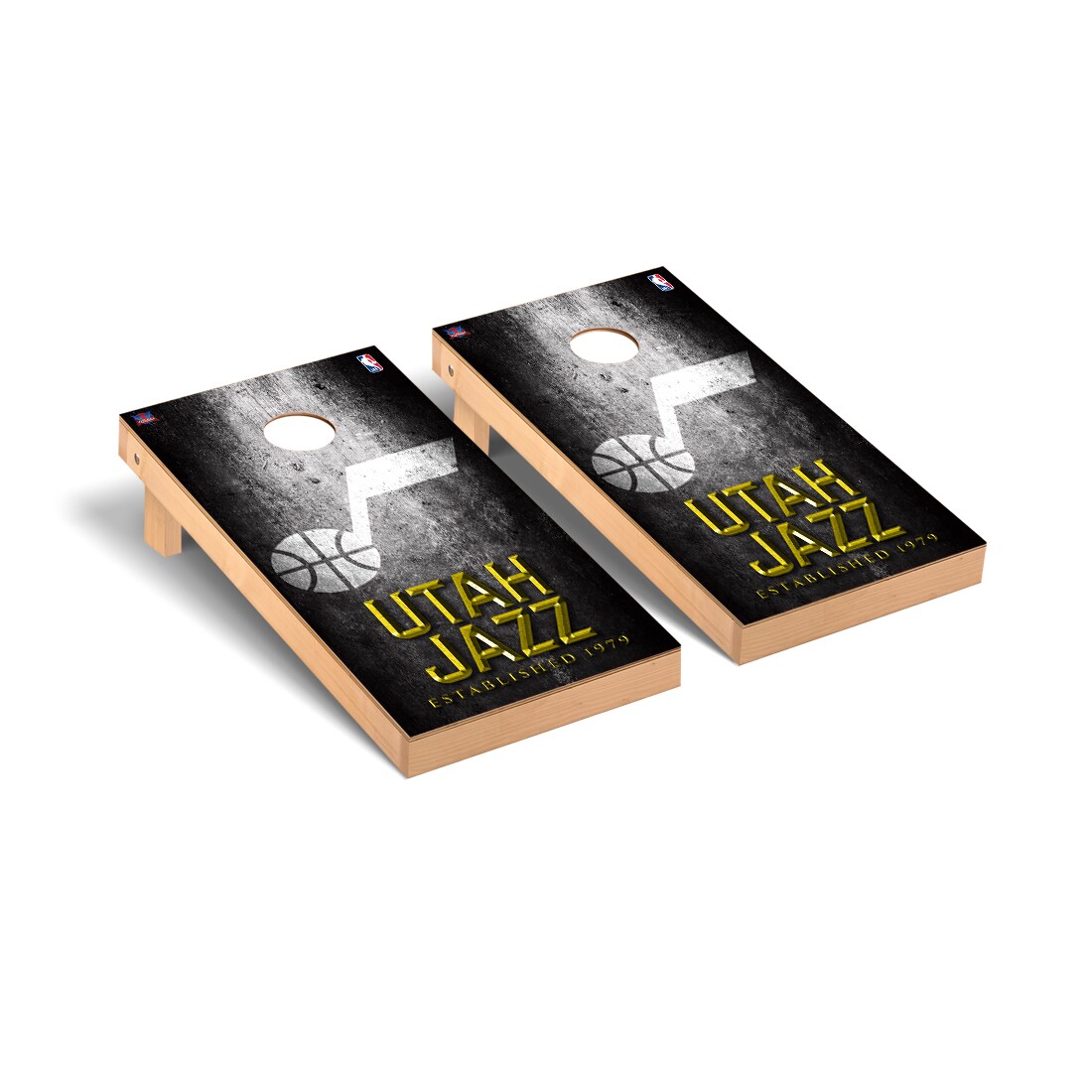 Utah Jazz 2' x 4' Metal Museum Cornhole Board Set