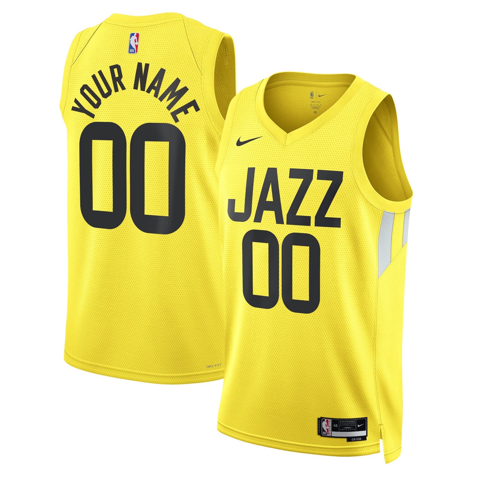 Unisex Nike Gold Utah Jazz 2022/23 Swingman Custom Jersey - Icon Edition
