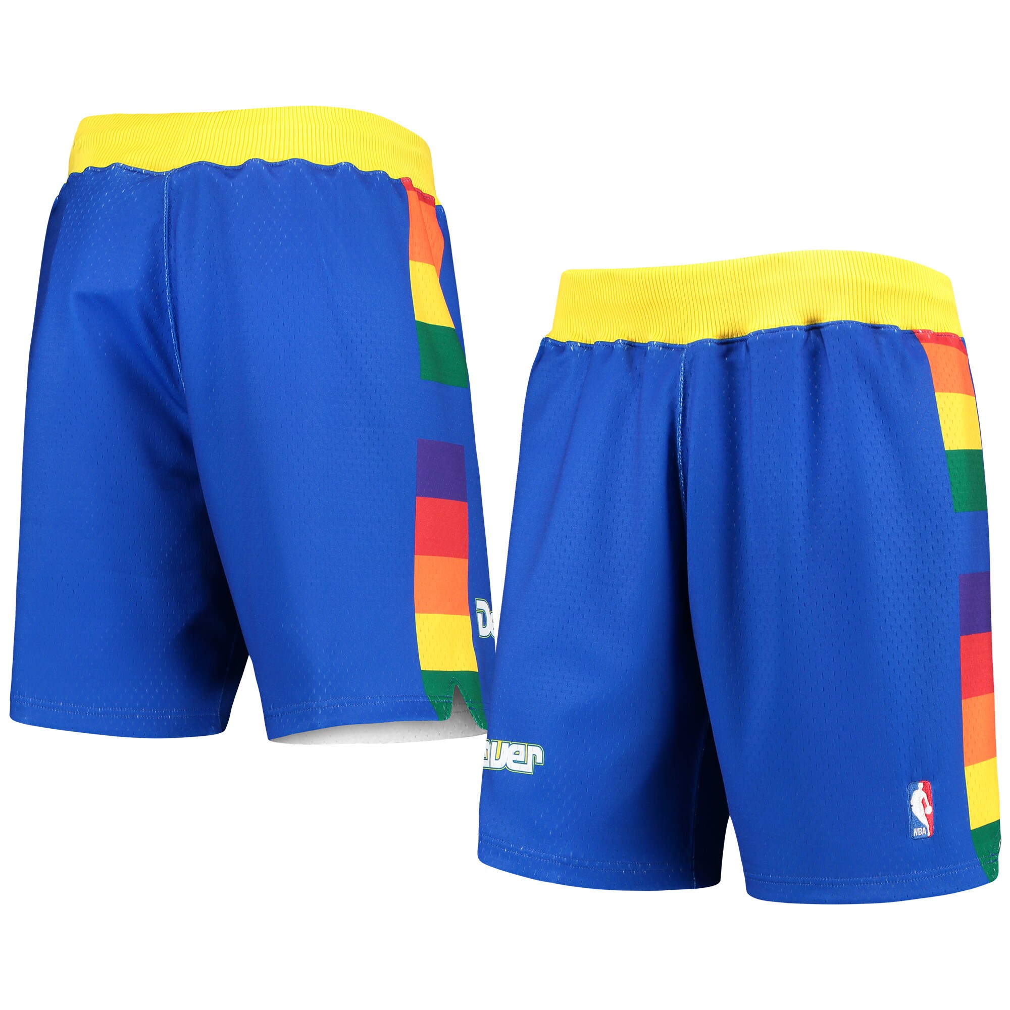 Men's Mitchell & Ness Royal Denver Nuggets 1991/92 Hardwood Classics Authentic Shorts