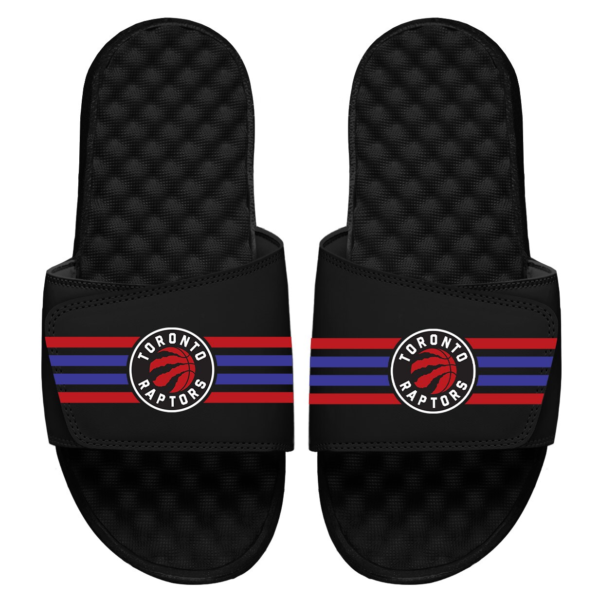 Youth ISlide Black Toronto Raptors Stripes Slide Sandals