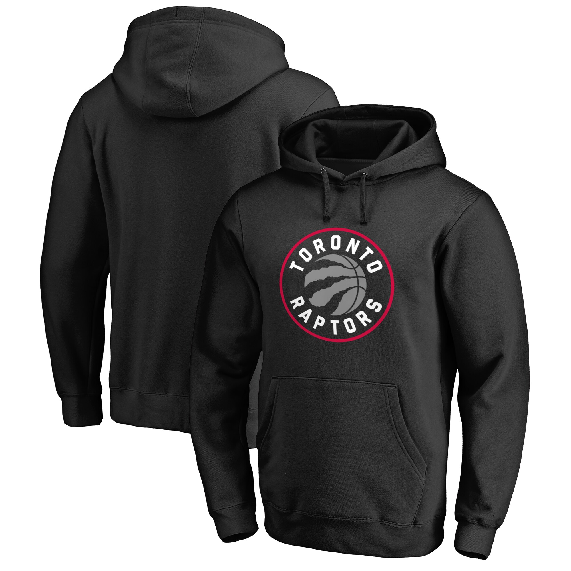 Men's Fanatics Branded Black Toronto Raptors Primary Logo Pullover Hoodie
