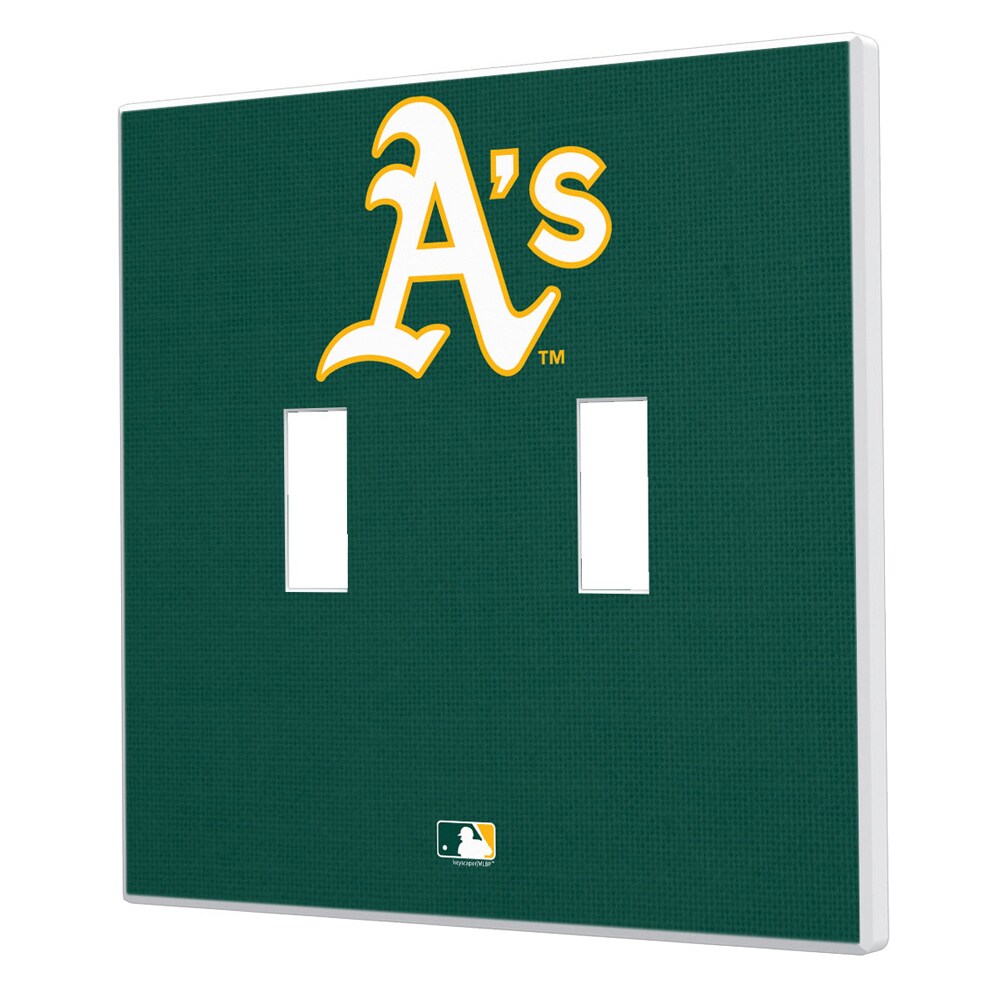 Oakland Athletics Solid Design Double Toggle Light Switch Plate