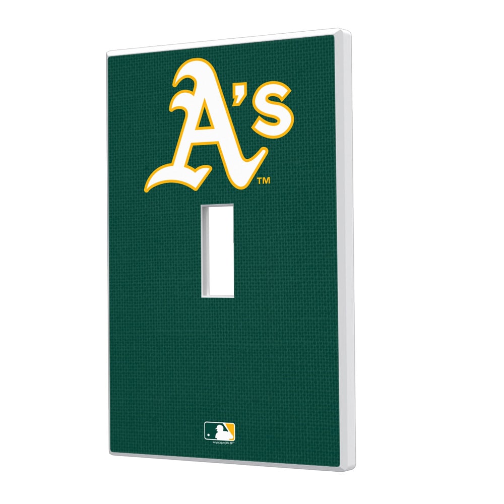 Oakland Athletics Solid Single Toggle Light Switch Plate