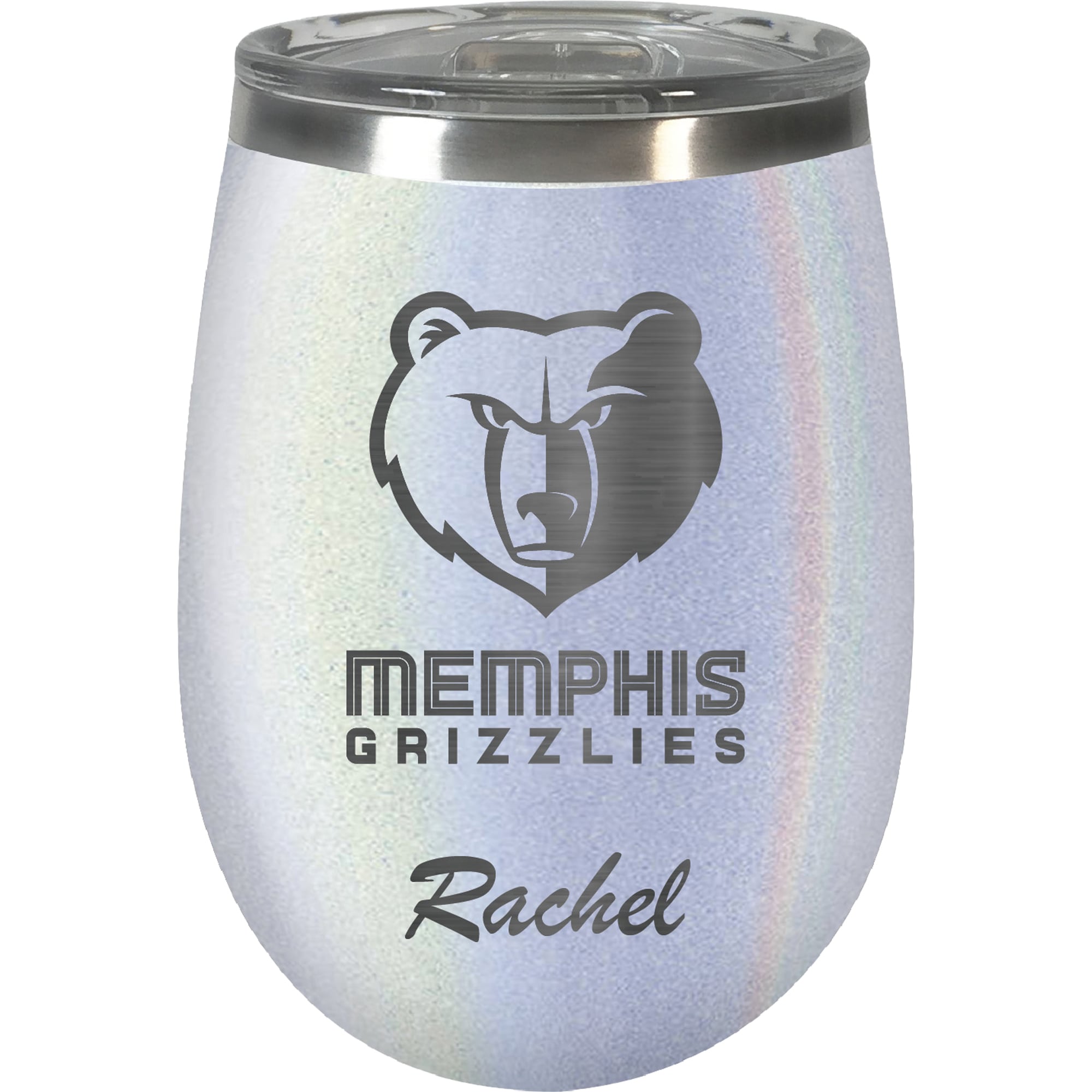 Memphis Grizzlies 12oz. Personalized Opal Wine Tumbler