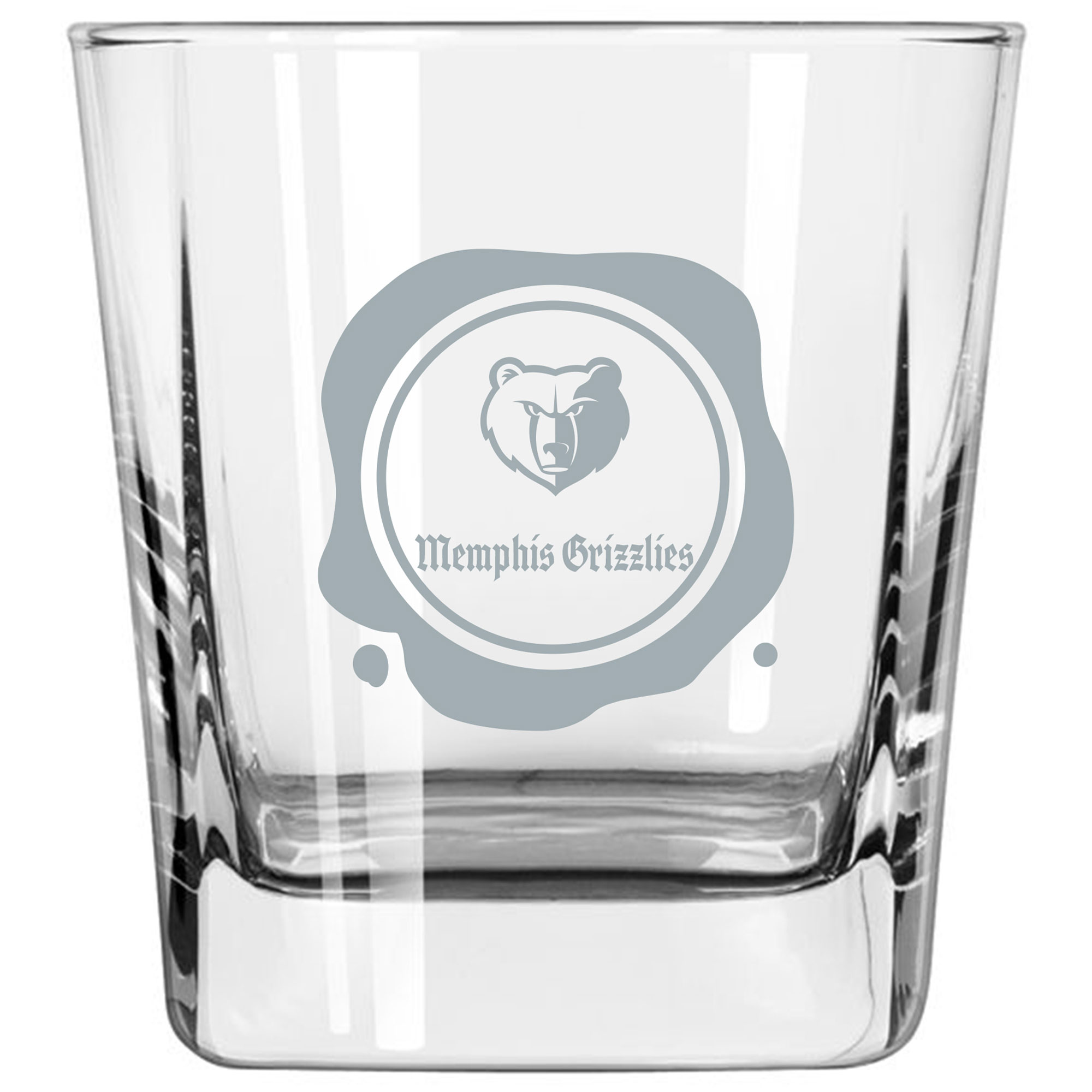 Memphis Grizzlies 14oz. Frost Stamp Old Fashioned Glass