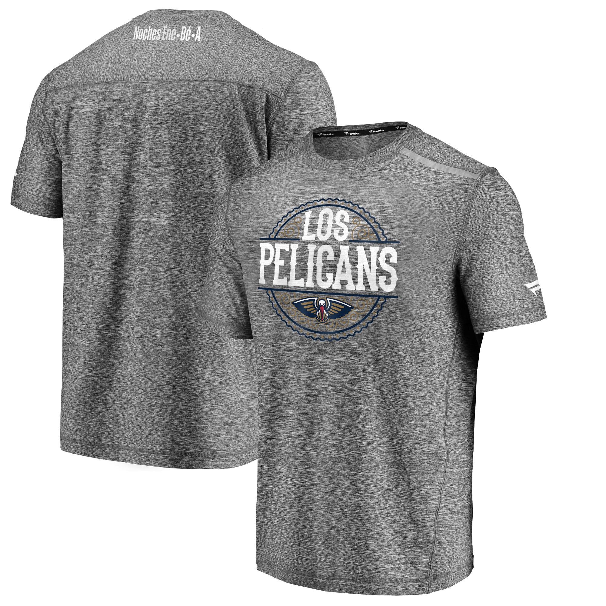 Men's Fanatics Branded Heather Gray New Orleans Pelicans Noches Ene-Be-A Clutch Shooting T-Shirt
