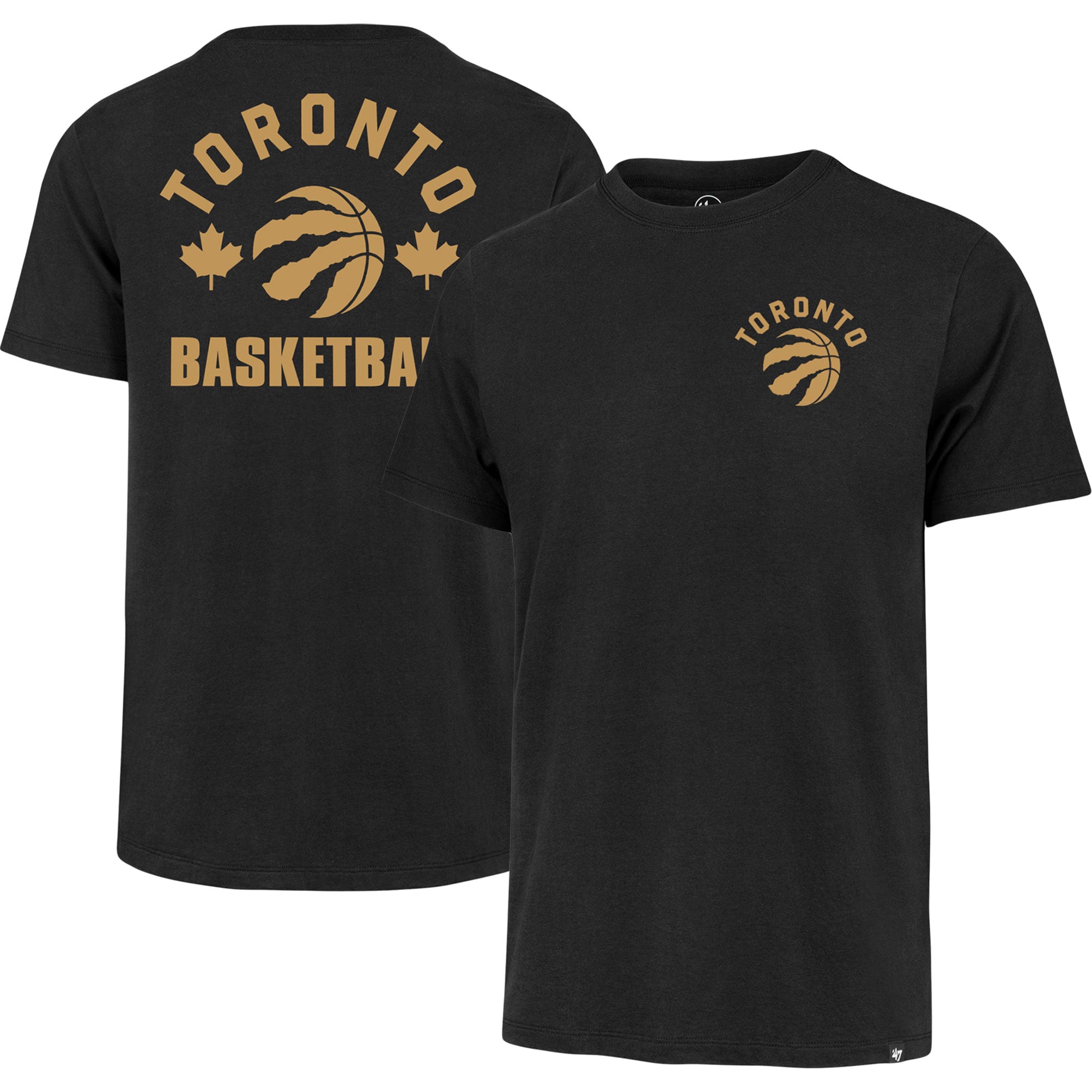 Men's '47 Black Toronto Raptors 2022/23 City Edition Backer Franklin T-Shirt