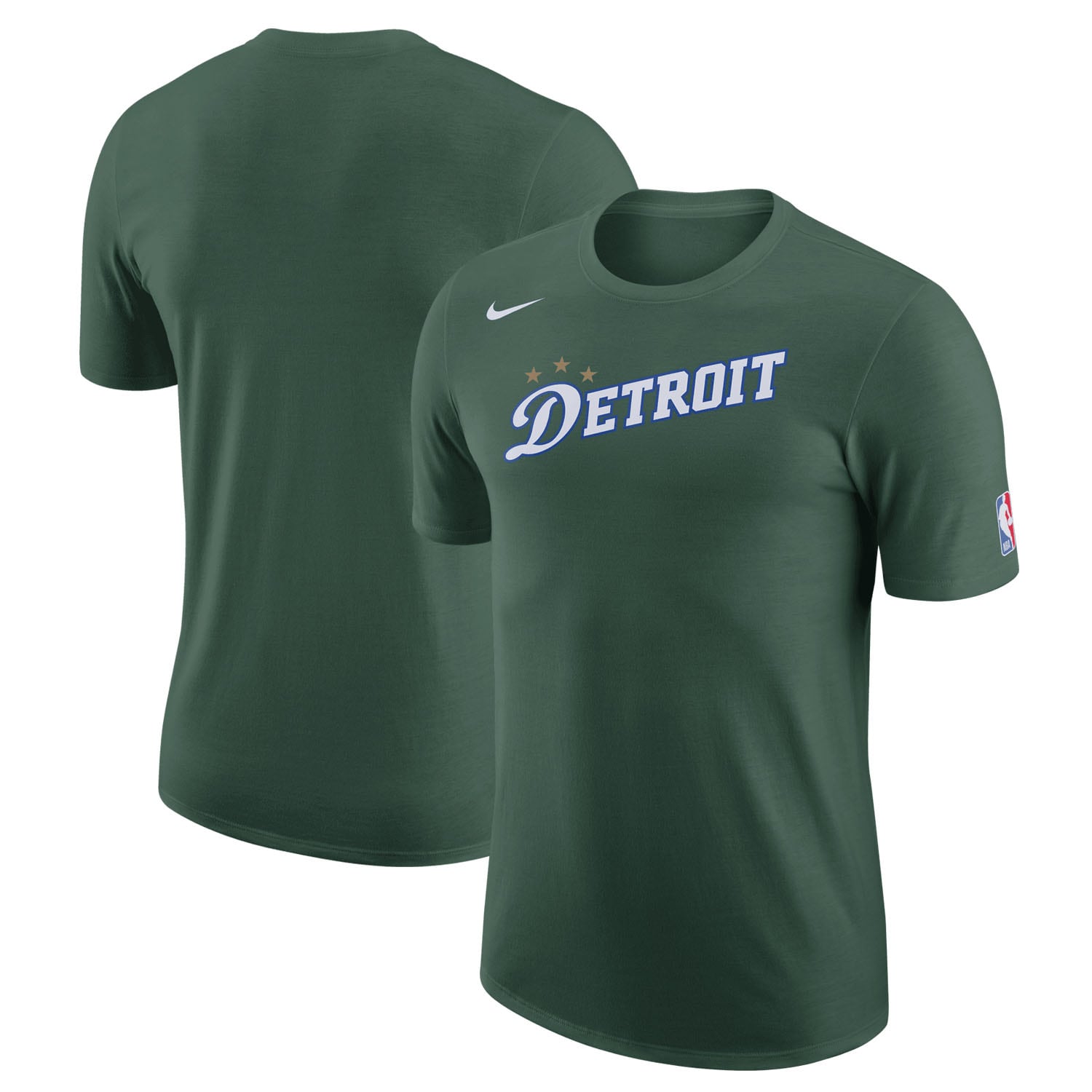 Men's Nike Green Detroit Pistons 2022/23 City Edition Essential Logo Performance T-Shirt