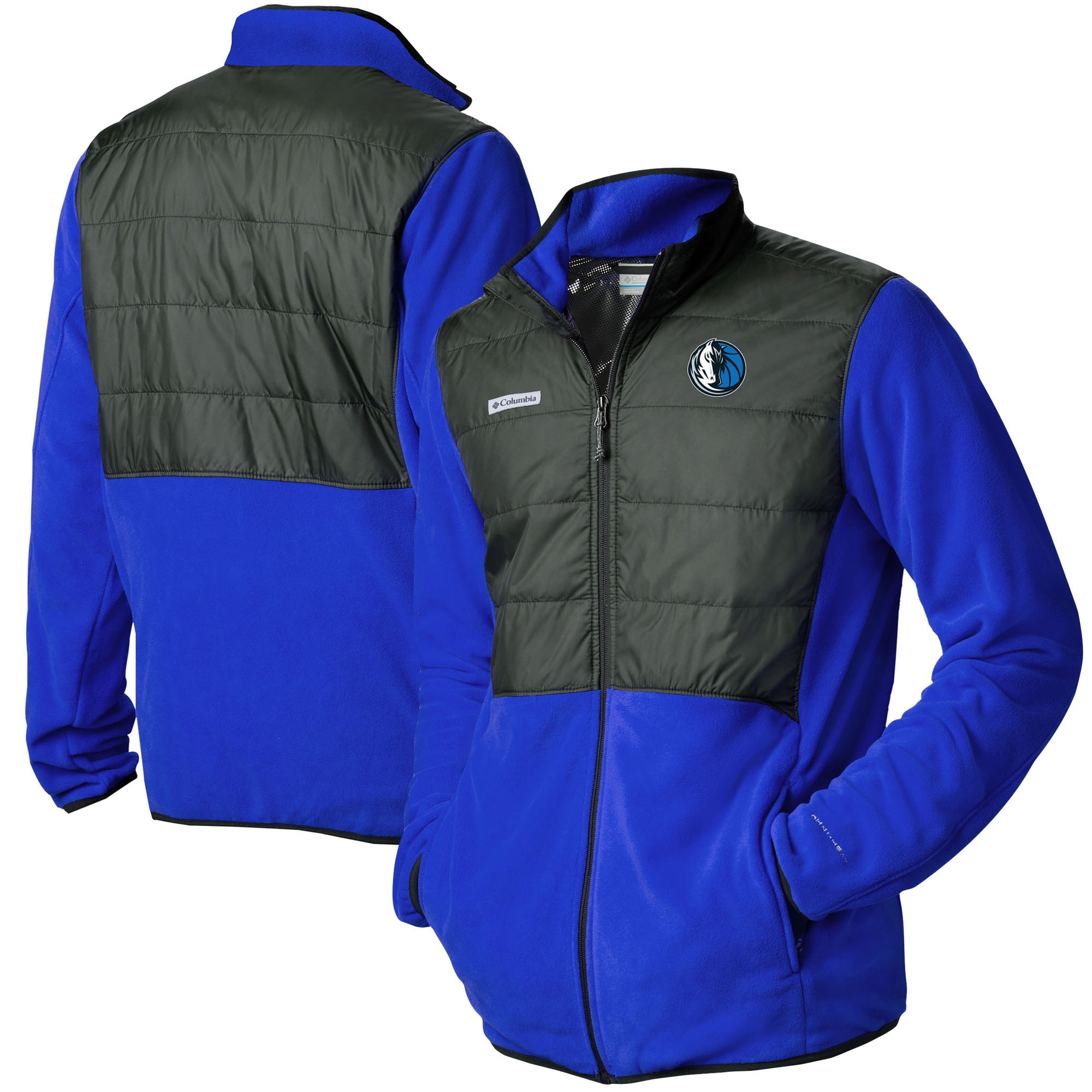 Men's Columbia Blue Dallas Mavericks Basin Butte Fleece Full-Zip Jacket