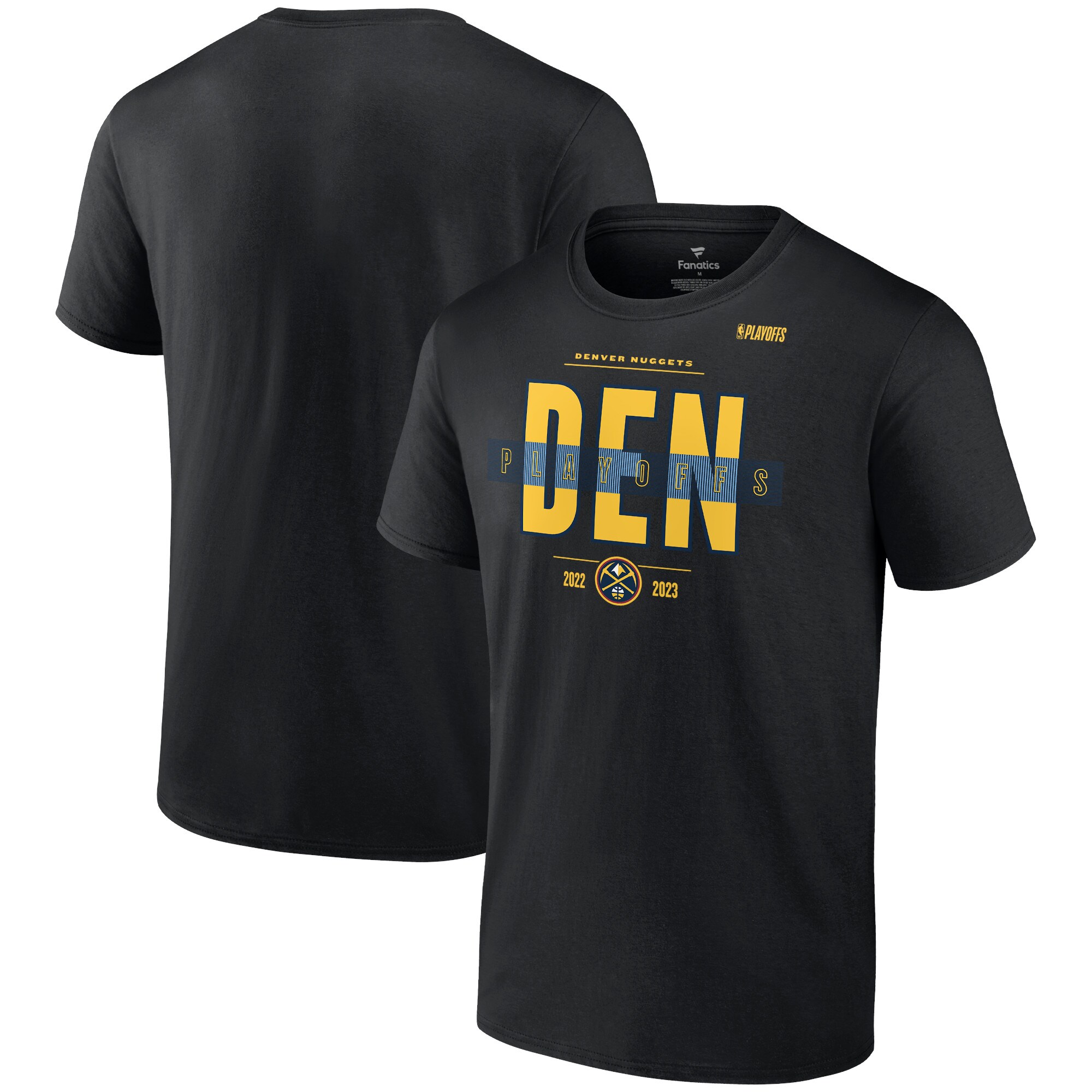 Men's Fanatics Branded Black Denver Nuggets 2023 NBA Playoffs Jump Ball T-Shirt