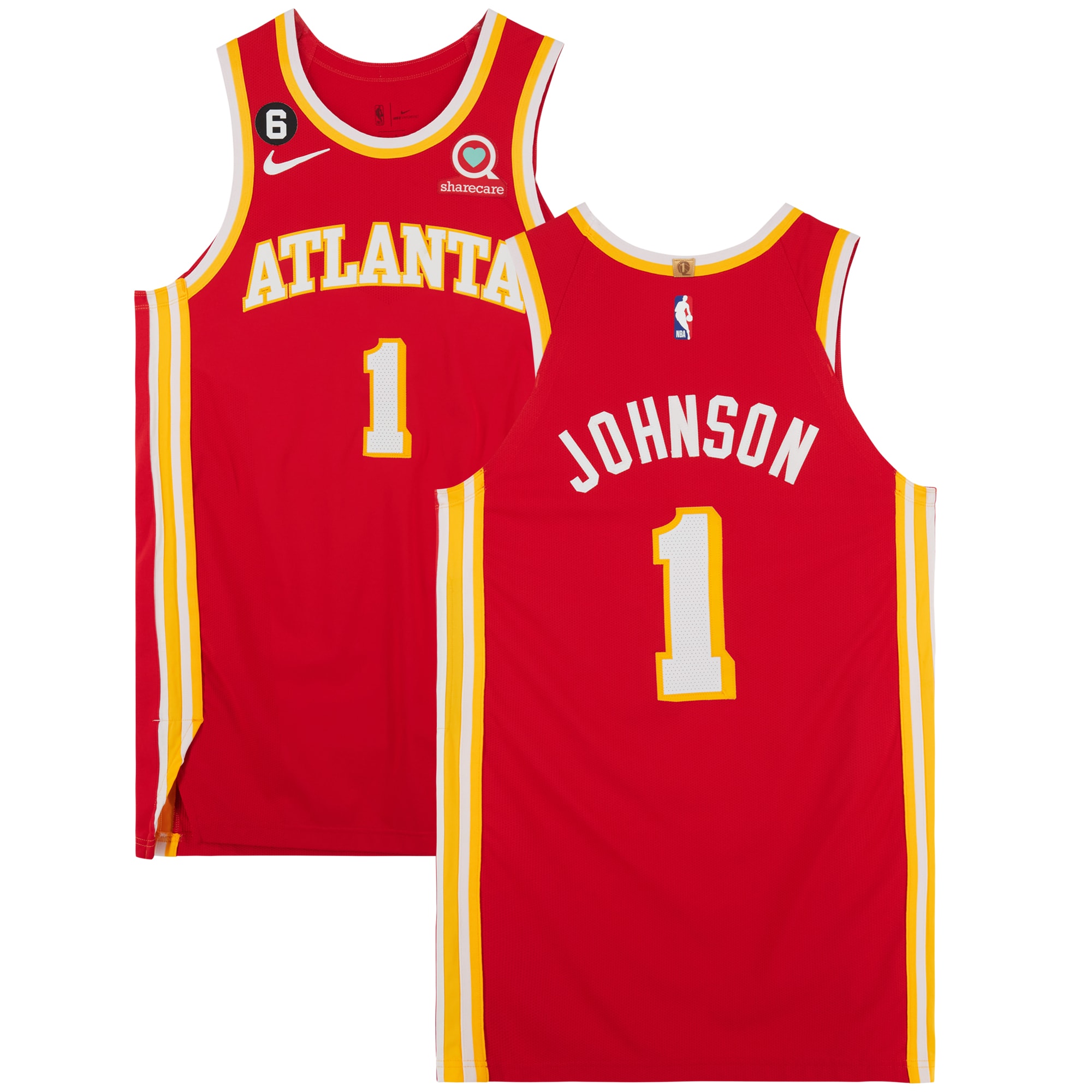 Jalen Johnson Atlanta Hawks Game-Used #1 Red Jersey vs. Utah Jazz on February 3, 2023