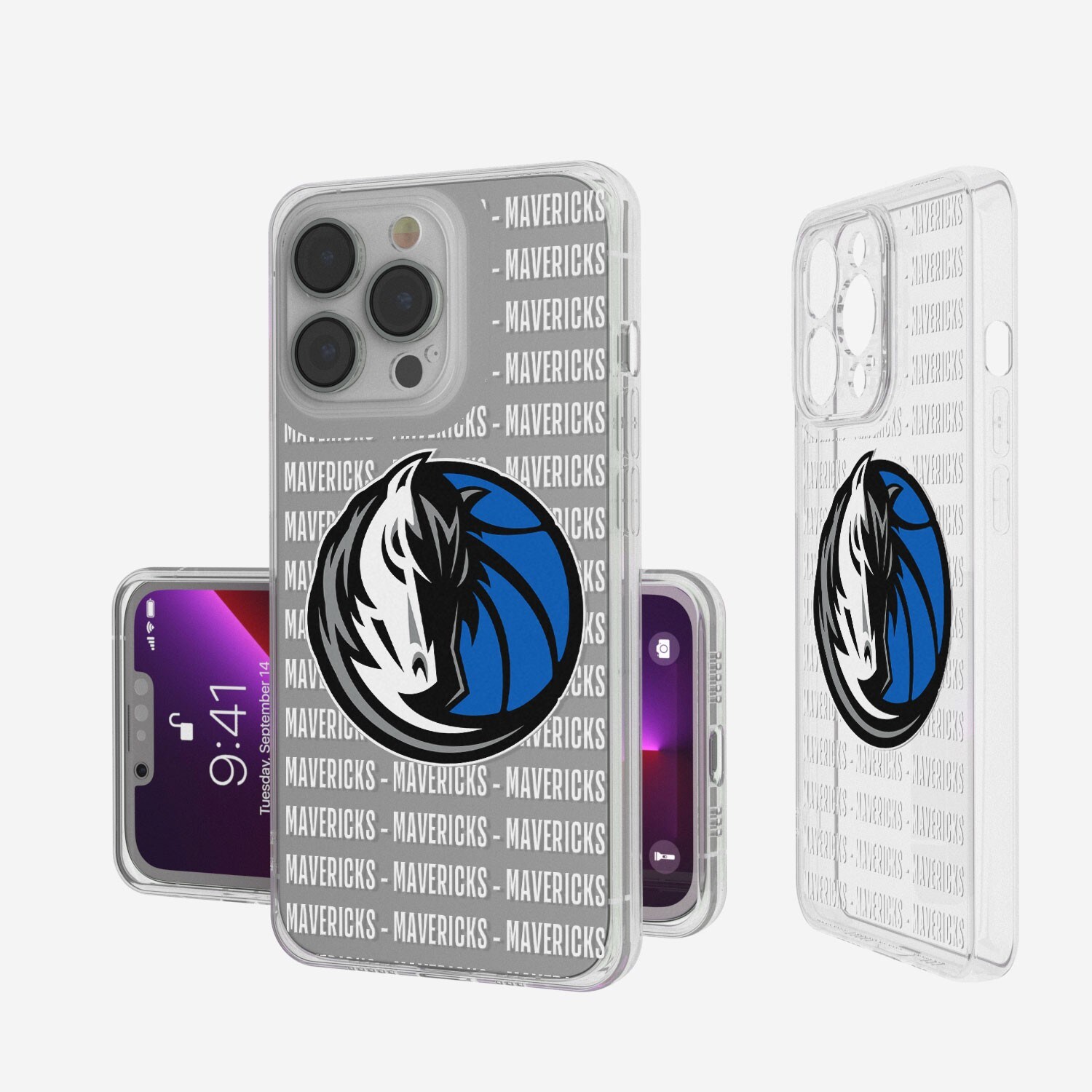 Dallas Mavericks iPhone Clear Text Backdrop Design Case